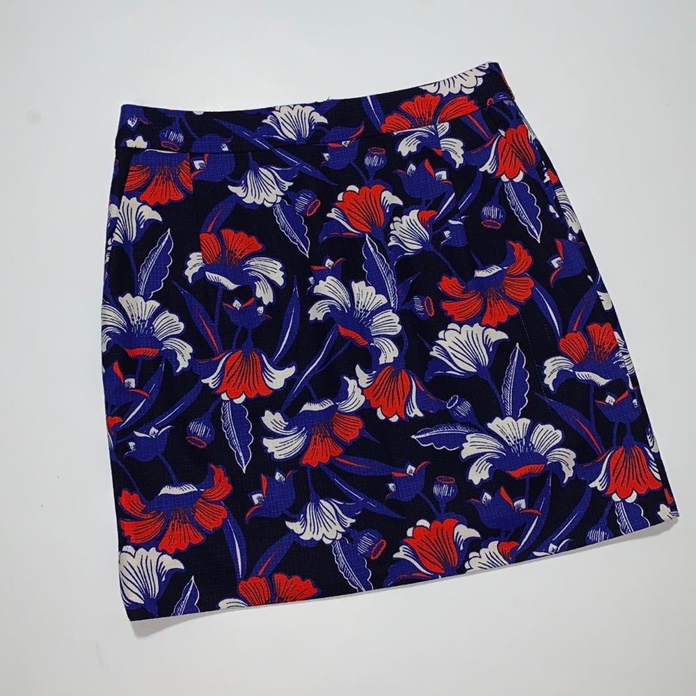 J. Crew Factory Floral Basketweave Mini Skirt Size 2